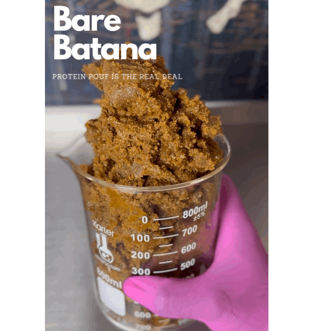 protein Pouf Bare Batana: Honduran imported RAW UNREFINED ORGANIC Batana Oil